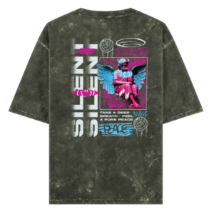 silent 13.13 acidwash oversized tshirt